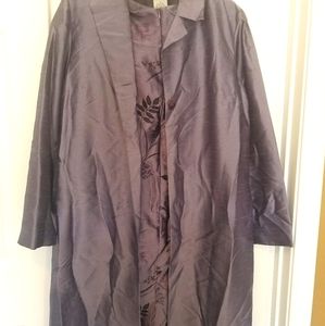 Silk Looking Dress and Jacket Set Sz 12